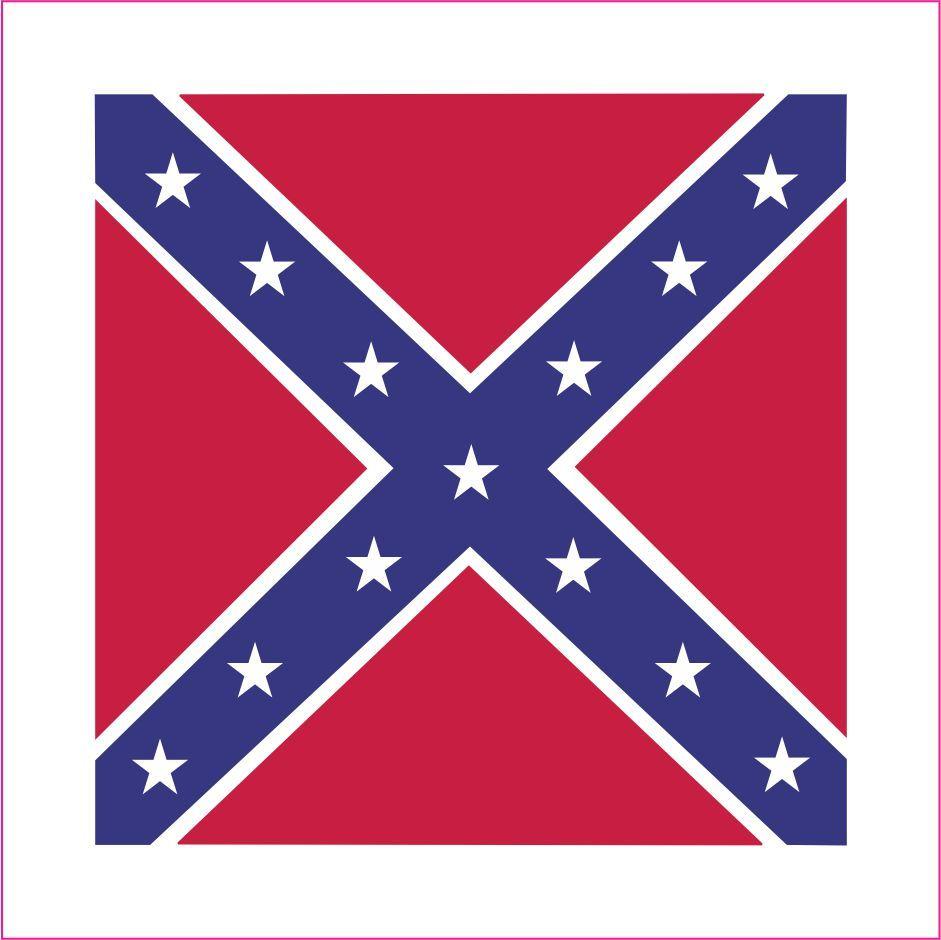 5in x 3in'' Confederate CSA Rebel Flag Bumper Car ' StickerTalk®