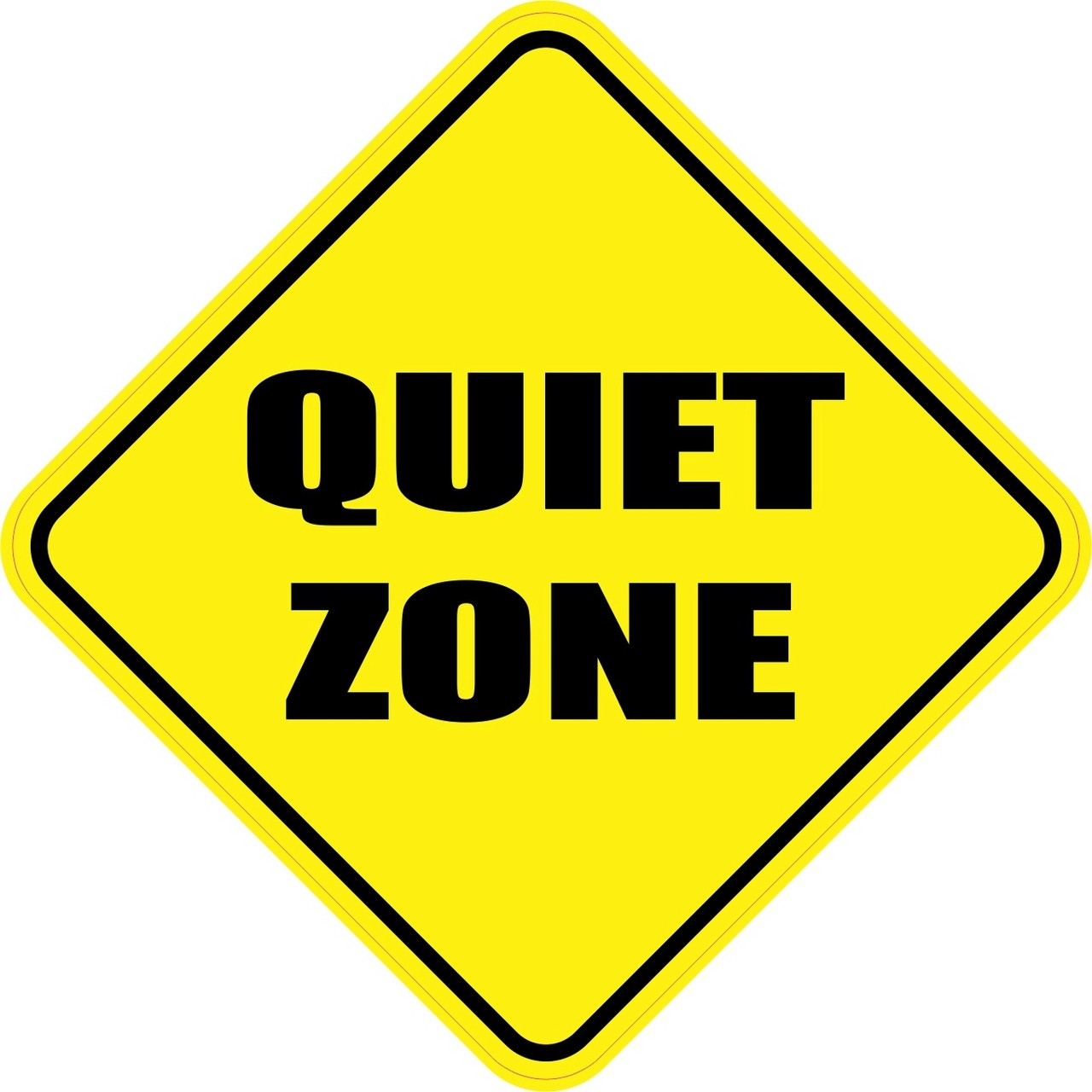 5in x 5in Quiet Zone Magnet Magnetic Door Sign School Business Magnets ...