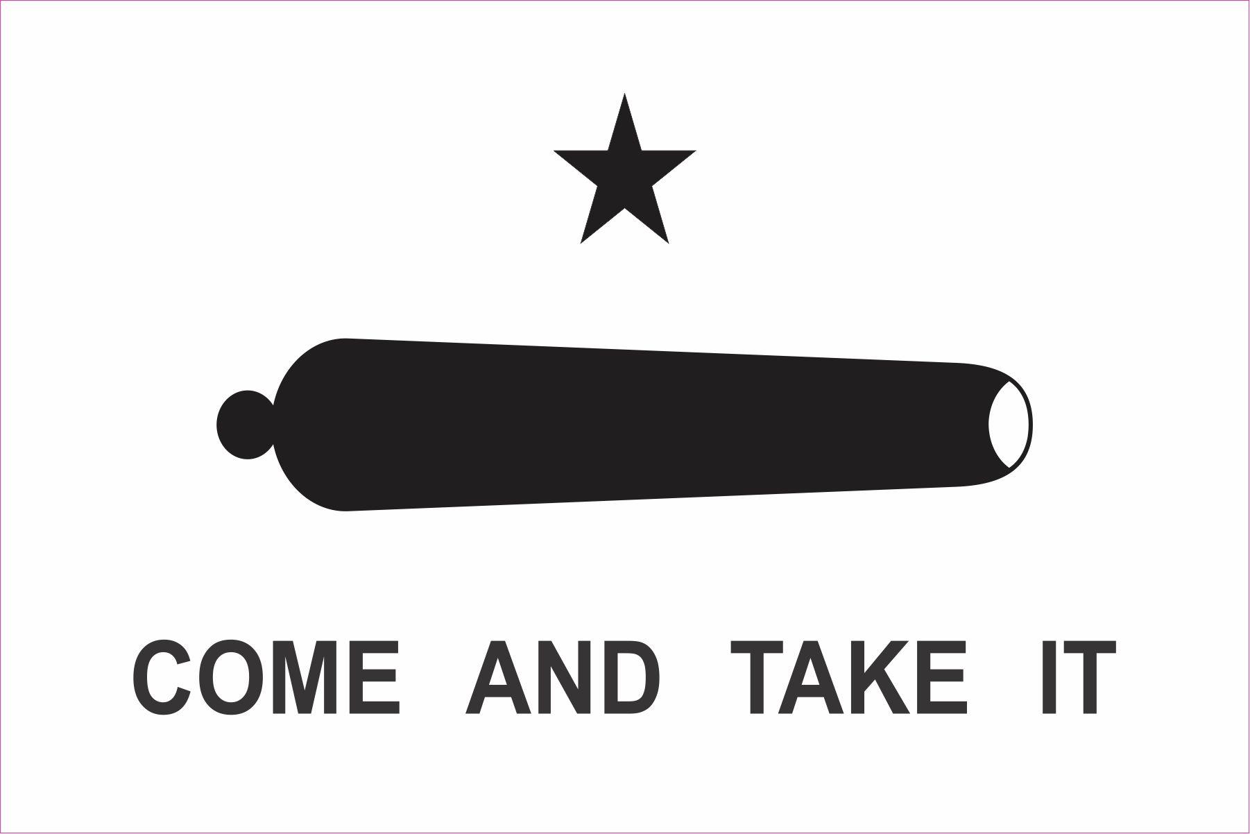 6inX4in Come And Take It Sticker Vinyl Gonzales Battle Vehicle Flag