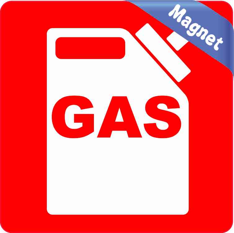 5in x 5in Gas Vinyl Truck Door Signs Fuel Safety Car Sign