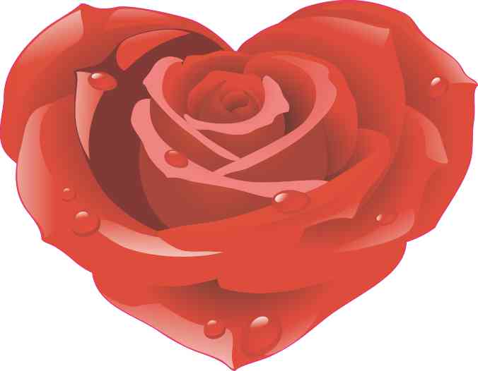 4.5in x 3.5in Rose Heart Sticker Vinyl Tumbler Decal Floral Vehicle